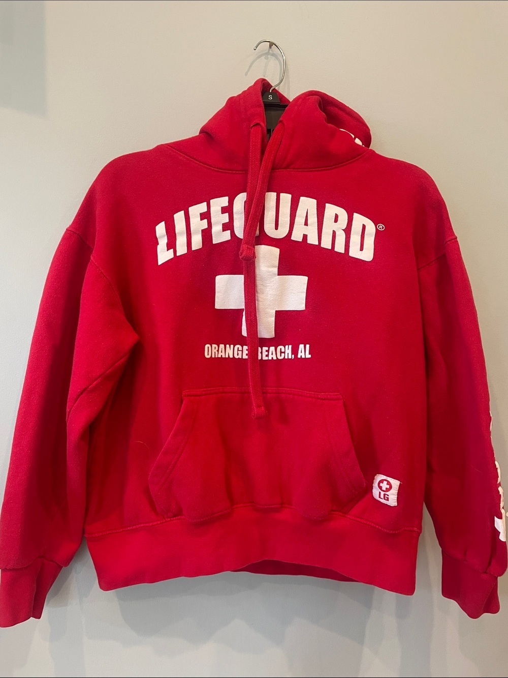 Lifeguard red and white sweatshirt small